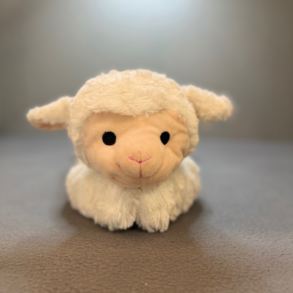 Plush Lamb Stuffed Animal Cream Curly Sheep Soft Toy 16 Inch Nursery Decor‎